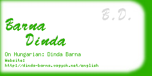 barna dinda business card